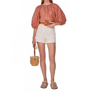 NEW MAGALI PASCAL pallida button down top in terracotta